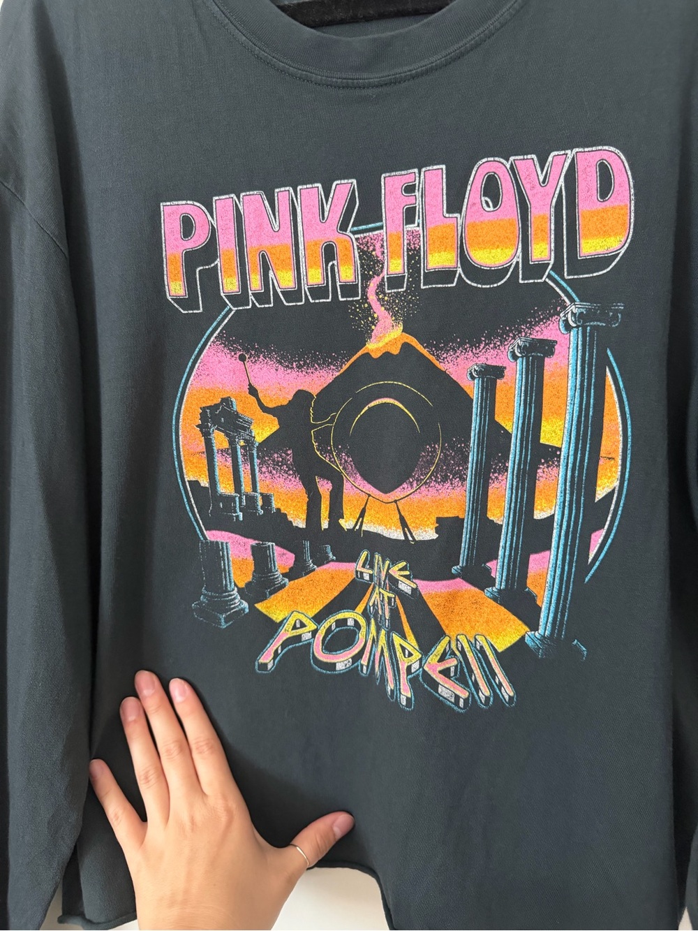 Pink Floyd Live at Pompeii Black Long-Sleeve Tee - Picture 5 of 9